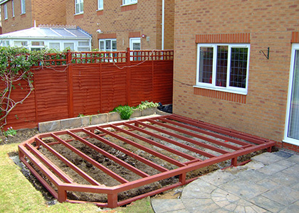 Durabase Step 6: Bolt joists into place
